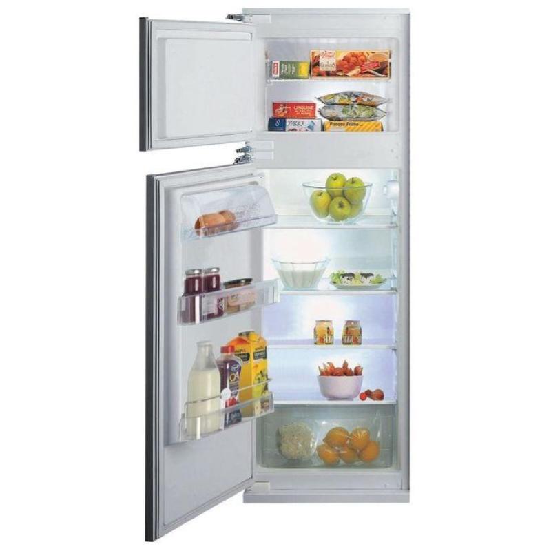 Image of Hotpoint bd 2422 s-ha 1 frigorifero doppia porta da incasso 218 litri classe energetica f guarnizione antimuffa 144.1 cm acciaio inossidabile