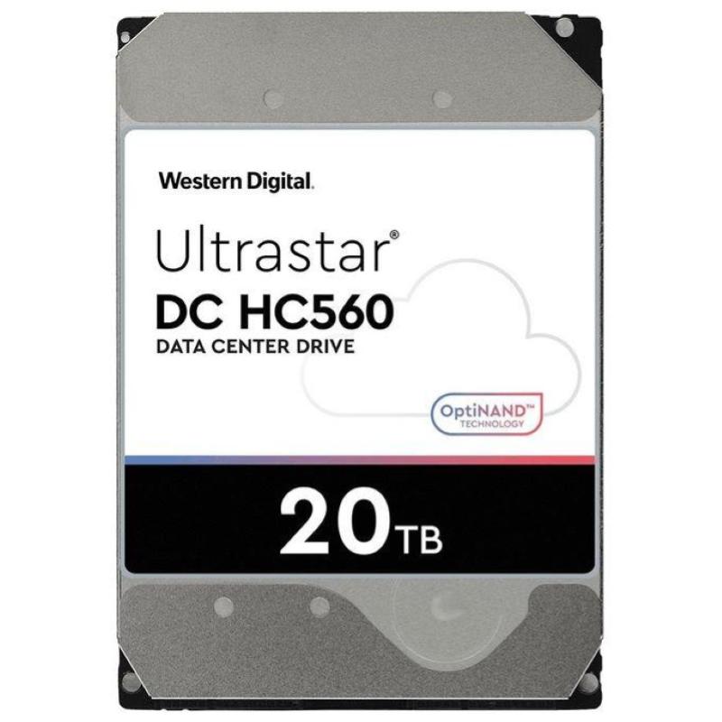 Image of Western di wd ultrastar dc hc560 hdd crittografato 20tb interno 3.5`` sata 6gb-s 7200 rpm buffer: 512 mb self-encrypting drive (sed) tcg enterprise