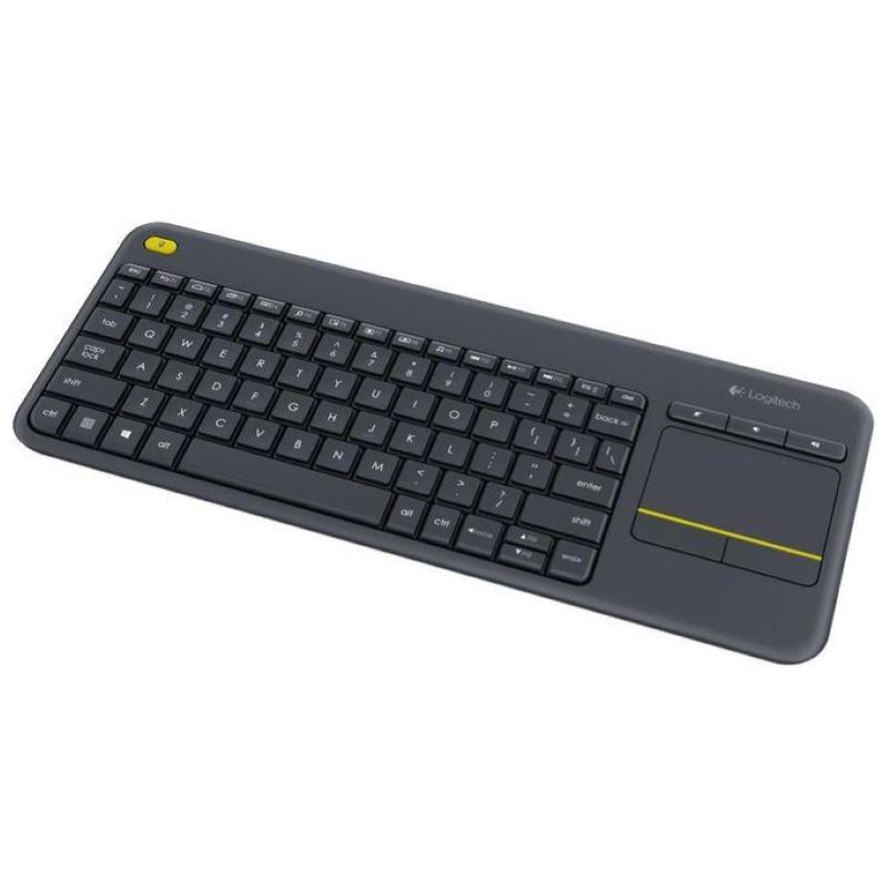 Image of Logitech wireless touch keyboard k400 plus tastiera senza fili 2.4 ghz nordico nero