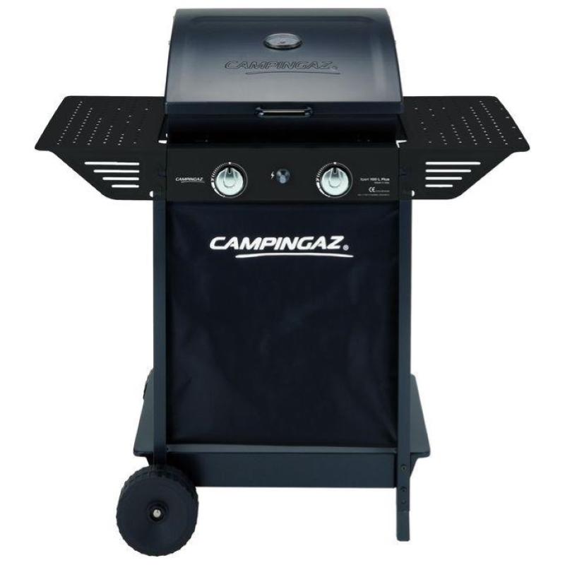 Image of Campingaz barbecue a gas xpert 100 l plus rocky con pietra vulcanica con 2 bruciatori e coperchio con termometro