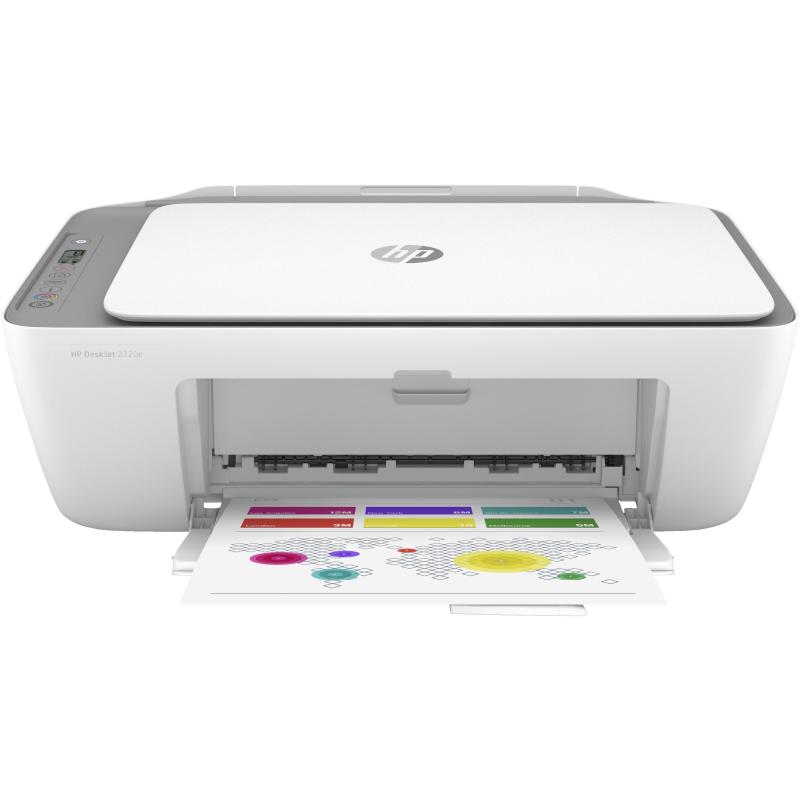 Hp stampante inkjet multifunzione deskjet 2720e risoluzione 4800x1200 dpi a4 wi-fi bianca
