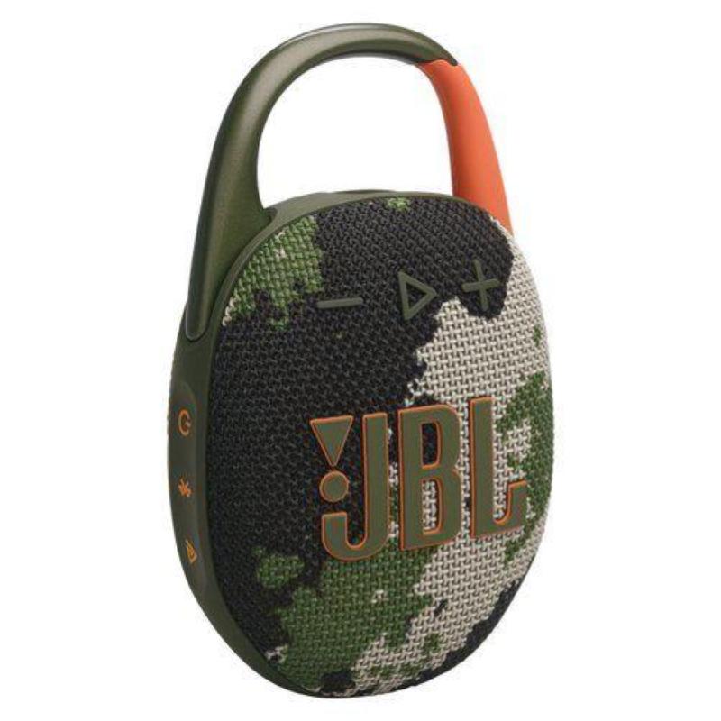 Image of Jbl clip 5 speaker blutooth portatile altoparlante wireless compatto moschettone integrato waterproof e resistente alla polvere ip67 fino a 12 h di autonomia app jbl portable mimetico cod030