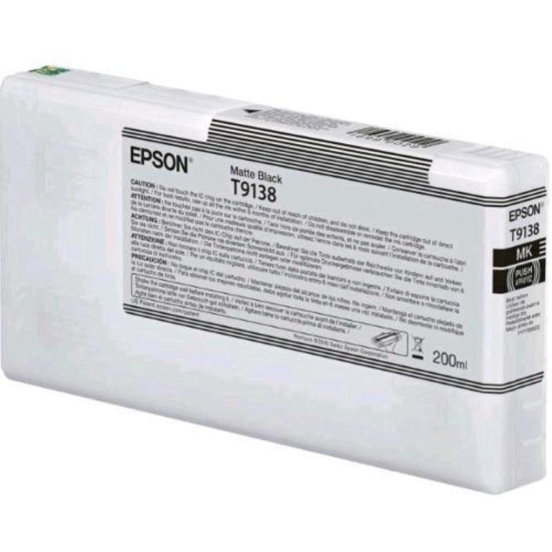 Image of Epson t9138 cartuccia ink matte nero 200 ml surecolor sc-p5000 std spectro, sc-p5000 violet, sc-p5000 violet spectro cod030