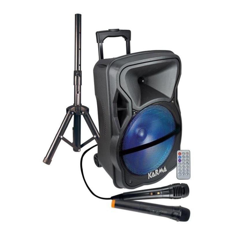 Cassa audio amplificato lx 12 600 watt con radiomicrofono