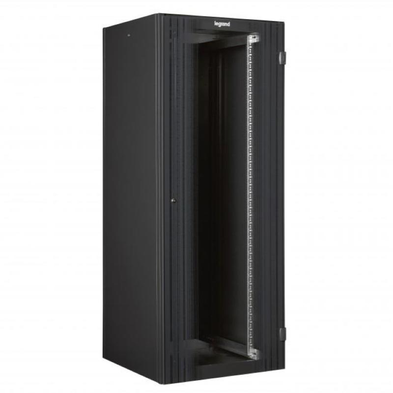 Armadio rack da pavimento legrand 42u 2026x600x800 porta in vetro 2 montanti anteriori ral 7016