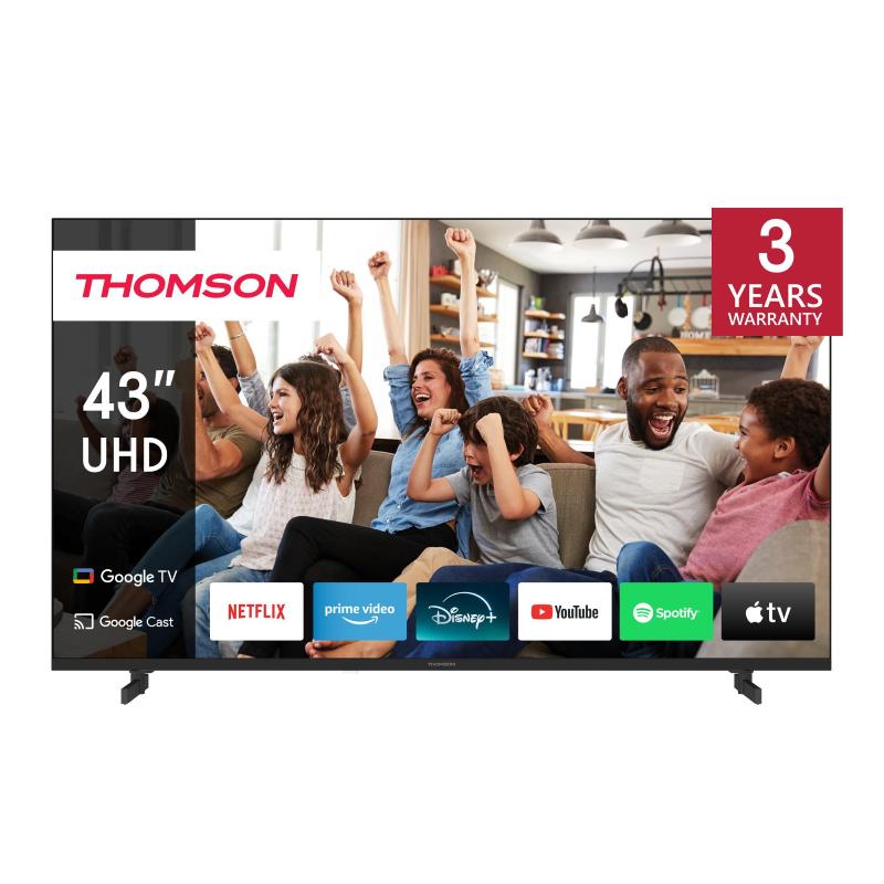 Thomson q70 smart tv 43`` 4k ultra hd led google tv wi-fi hdr10 nero 43ug4s14