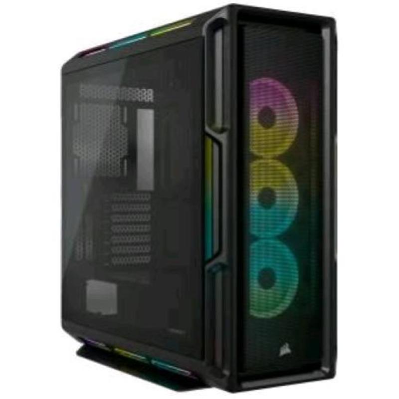 Corsair icue 5000t case midi tower atx alimentatore non incluso 3 ventole anteriori 120mm installate pannello in vetro temperato colore nero