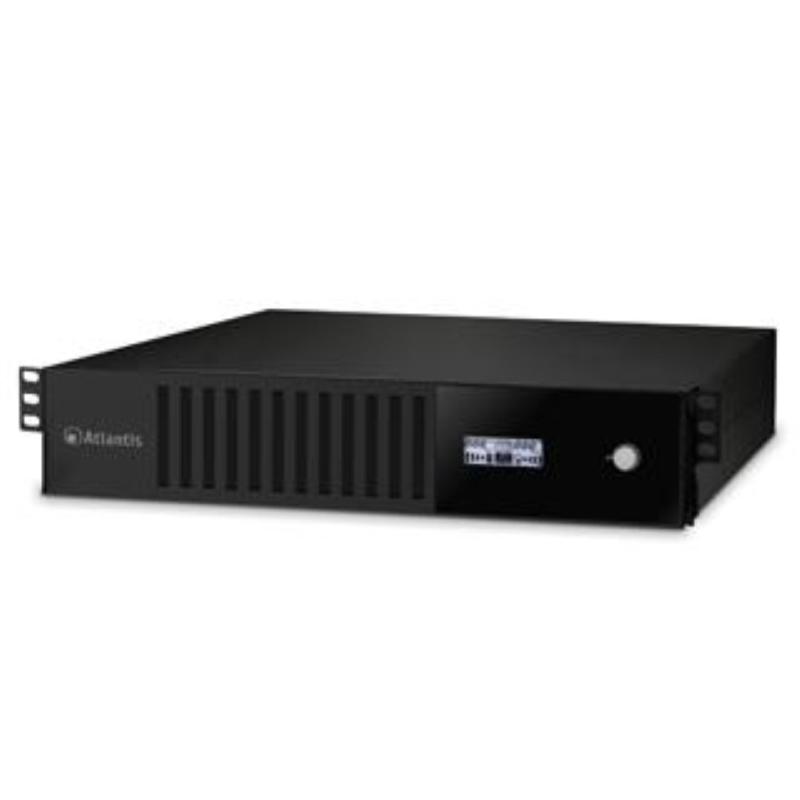 Image of Atlantis a03-hp2201-rc ups 2200va-1320w sinewave con avr-rack 2u display lcd usb 2 batterie 12v-10a cod030