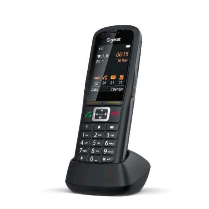 Gigaset r700h pro telefono dect display a colori illuminato cornetta wireless identificatore di chiamata black