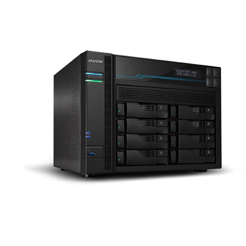 Asustor nas tower 10 bay + 2x m.2 pcie/sata, intel atom c3538 4core, 8gb ram, 10 gbe x2, 2.5 gbe x2, usb 3.2 x2 .. as6510t