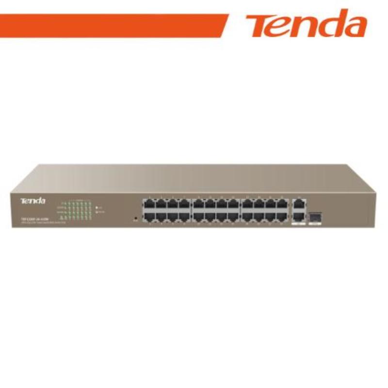 Image of Tenda switch poe web smart 24 porte 10/100+2gb+2sfp 440w - tef1226p-24-410w cod030