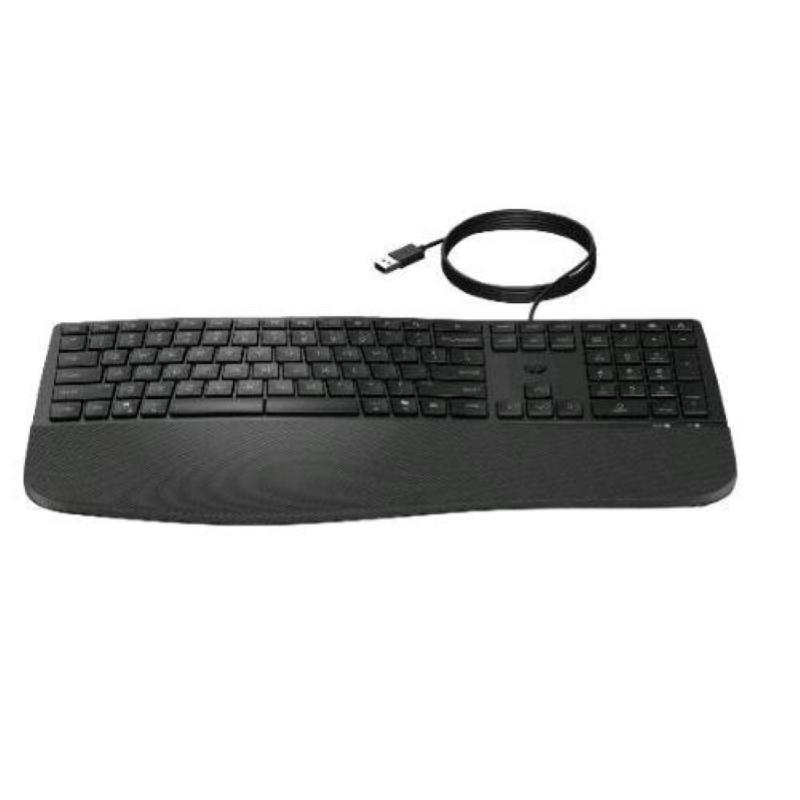 Image of Hp 480 comfort wirosso keyboard tastiera usb-a tasti programmabili inclinazione regolabile cavo 1.5 mt nero cod030