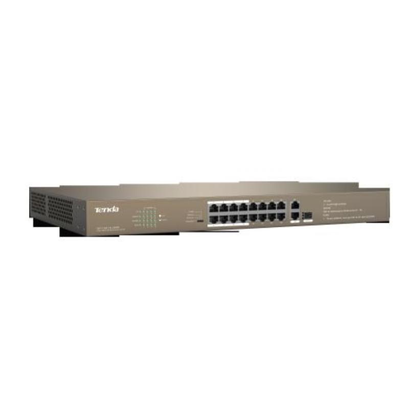 Image of Tenda switch desktop 16 porte 10/100m poe 250w + 2 ge cod030