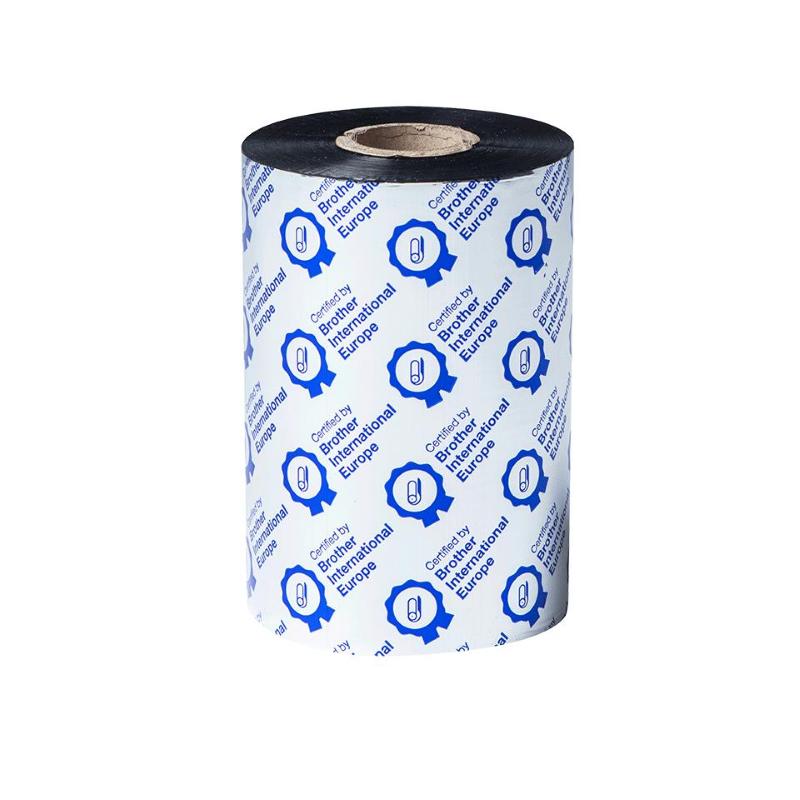 Brother ribbon cera premium nera 110mmx450m - consumabile per stampante di etichette gamma tj *confezione da 8 rotoli*