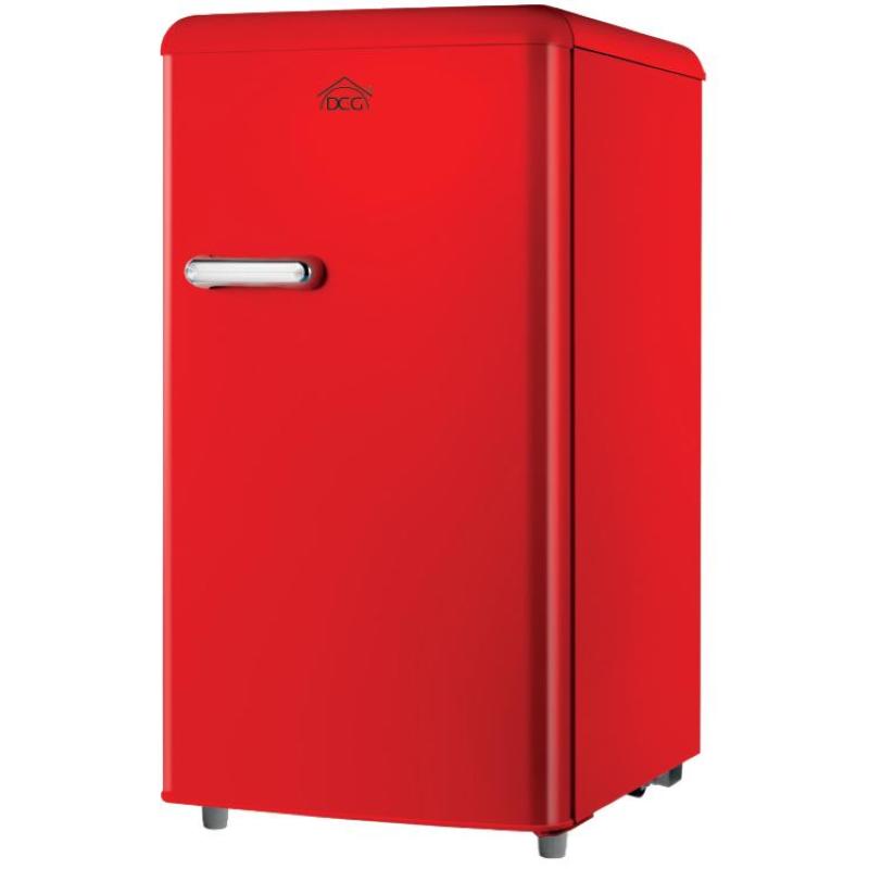 Image of Dcg frigo monoporta linea retro` 100lt e rosso mf100r cod030