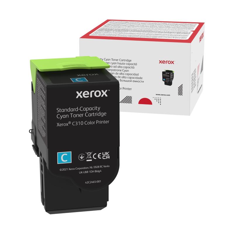 Image of Xerox toner ciano a capacità standard da 2000 pagine per stampante a colori ® c310/multifunzione a colori ® c315 cod030