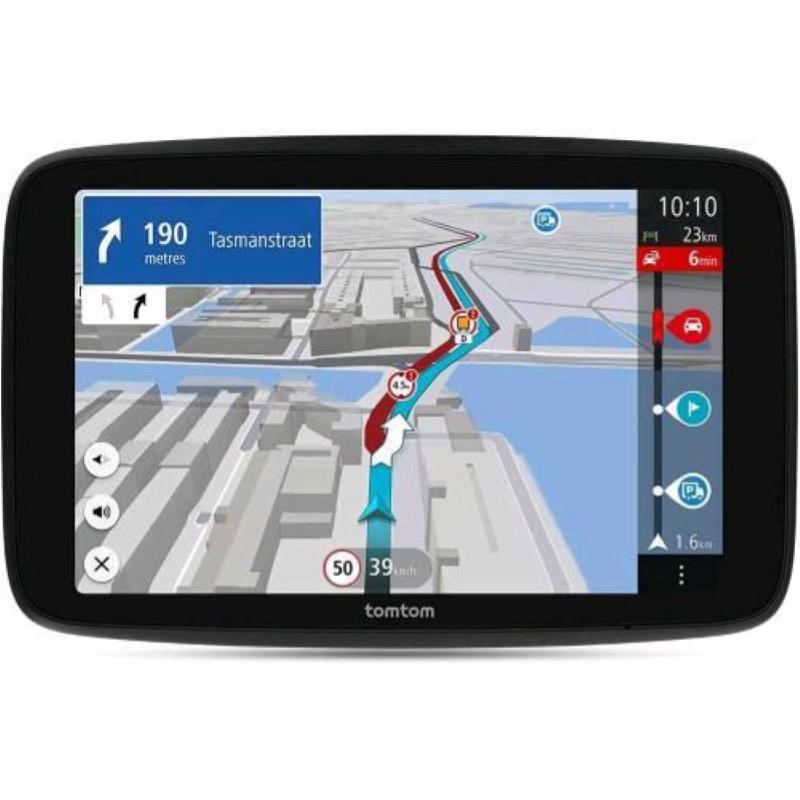 Tom tom go expert 6 plus navigatore per camion e bus 6 percorsi e pdi per veicoli grandi dimensioni, tomtom traffic, mappe del mondo, avvisi su limitazioni live, usb-c