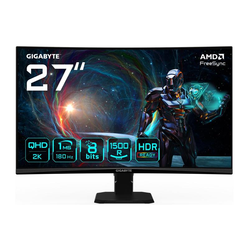 Image of Gigabyte gs27qca monitor curvo 27 va 180hz qhd 1ms 2*hdmi/displayport cod030