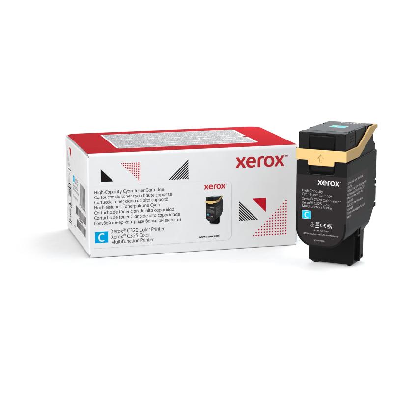 Image of Xerox toner ciano a high capacity da 5500 pagine per stampante a colori ® c320/multifunzione a colori ® c325 cod030