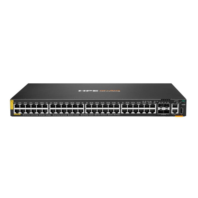 Image of Hpe aruba networking cx 6200f 48g class4 poe 4sfp+ 370w gestito l3 gigabit ethernet (10/100/1000) supporto power over ethernet cod030