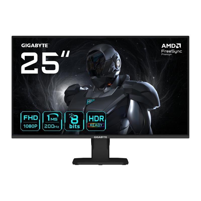 Image of Gigabyte gs25f2 monitor gaming 25 fhd - 1920 x 1080, 200hz, 1ms, 300 cd/m², display hdr 10, hdmi 2.0, displayport 1.4 cod030