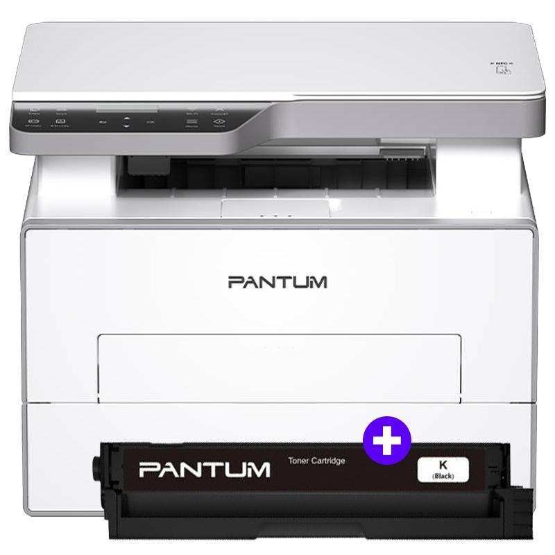 Image of (bundle) pantum bm4200dw - stampante multifunzione laser monocromatica a4 - wifi + lan - fronte / retro auto - 33 ppm + toner originale pl-a4201h cod030