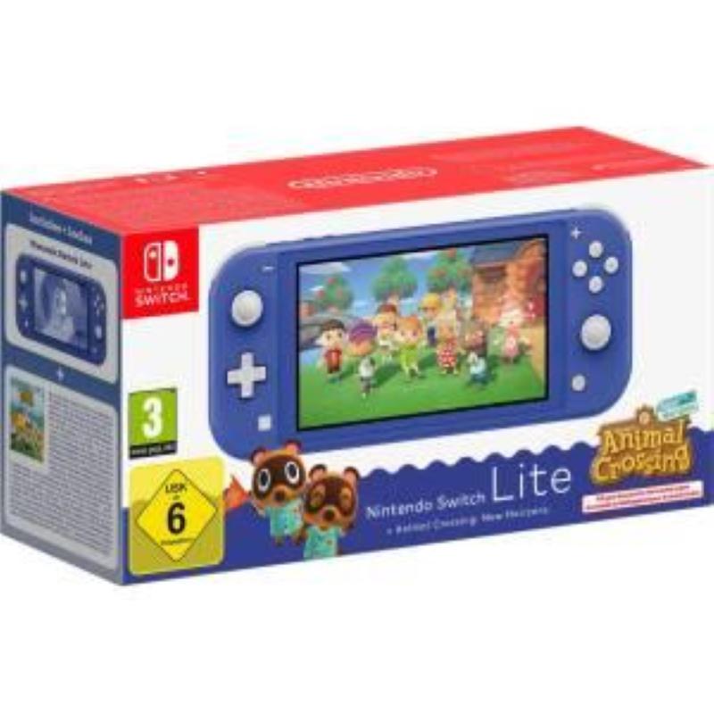 Switch lite console animal crossing blue