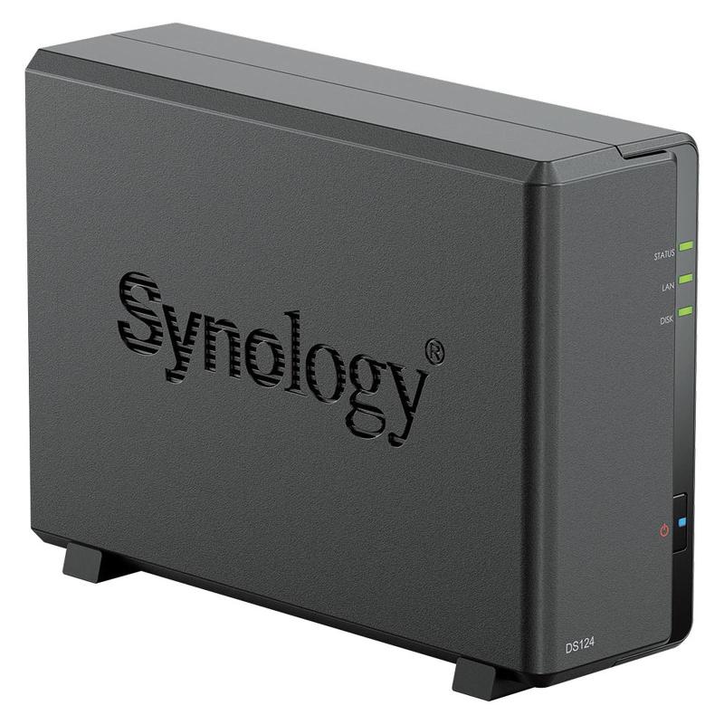 Synology nas tower 1bay 2.5/3.5 ssd/hdd sata max 12tb, cpu quad-core realtek rtd1619b ram 1 gb ddr
