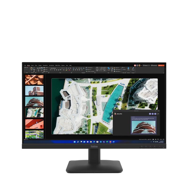 Lenovo Thinkvision S27-4E Monitor PC 27" Full HD IPS 100 Hz (Nero - Blu)