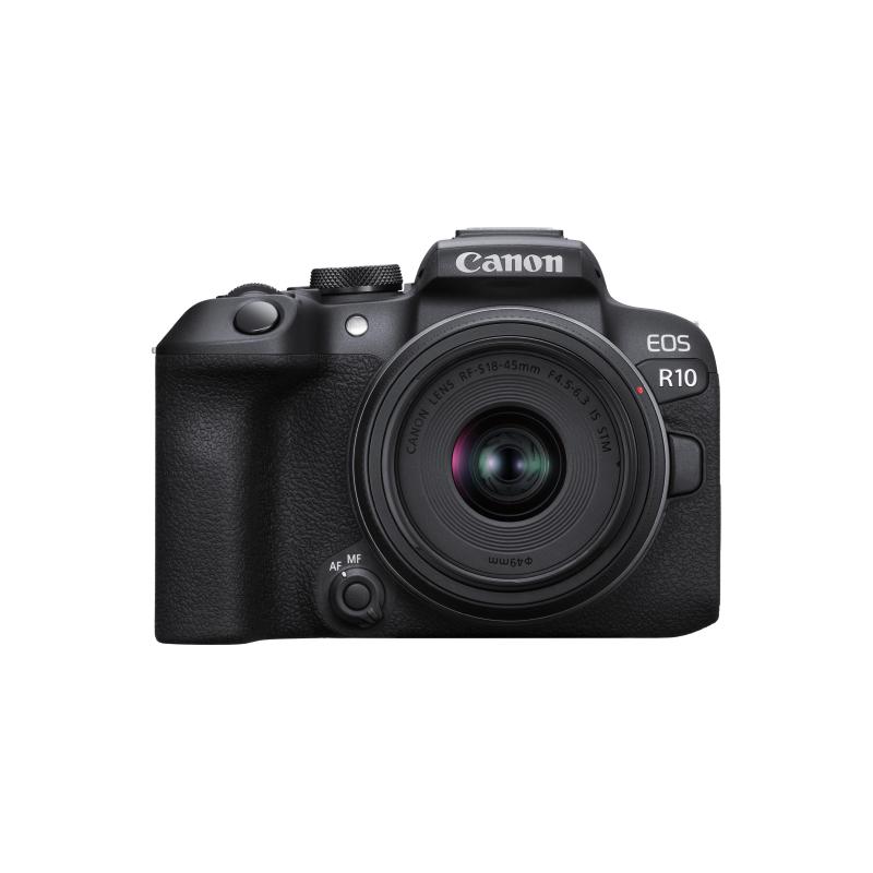 Kit fotocamera mirrorless canon eos r10 + obiettivo rf-s 18-45mm (5331c038) - prodotto in italiano
