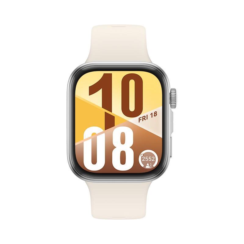 Huawei watch fit 4, cassa in alluminio e cinturino bianco. fino a 10 giorni di autonomia e compatibile con ios e android.