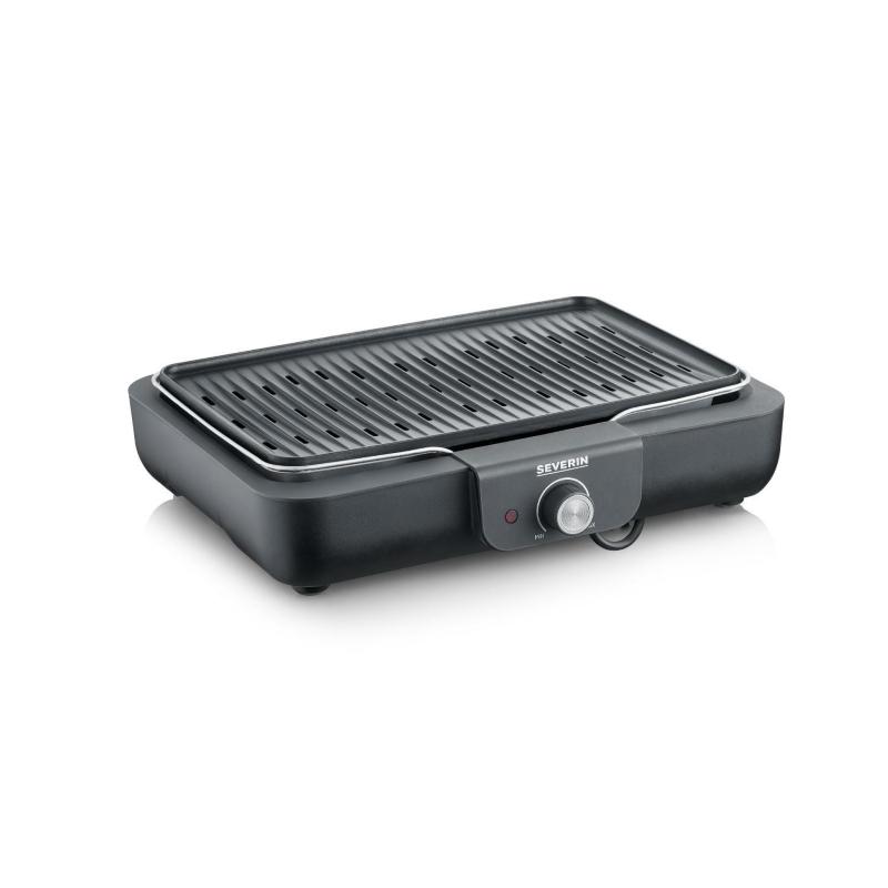 Severin pg 8556 tischgrill mit grillplatte 2300w schwarz