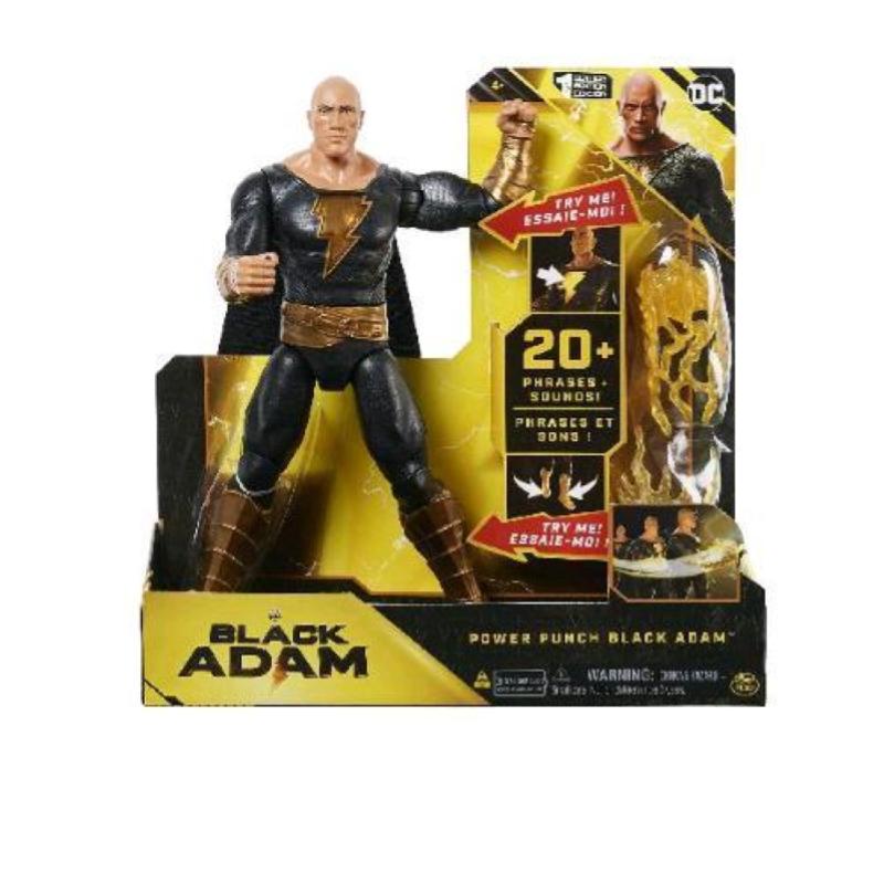 Spin master dc comics personaggio di black adam deluxe 30 cm con luci suoni e pugno esplosivo