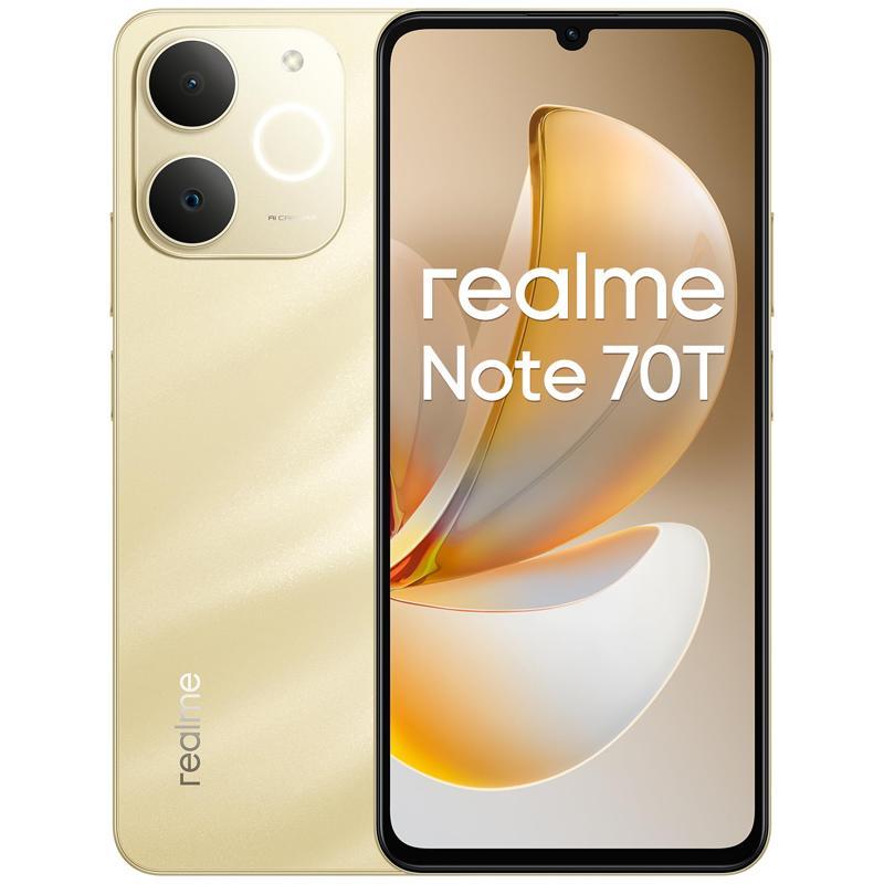 Realme note 70t (beach gold) - smartphone 6.74 - ram 4gb - storage 128gb - eu