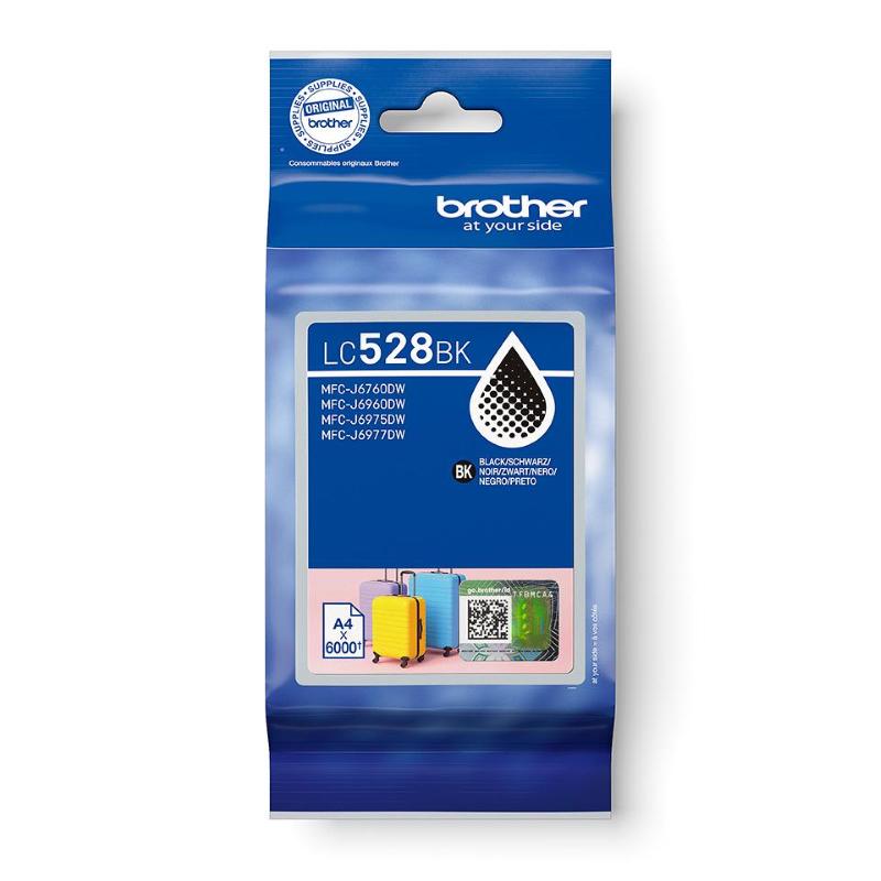 Ink brother lc528bk nero 6kpp x mfcj6760dwre1 mfcj6960dwre1