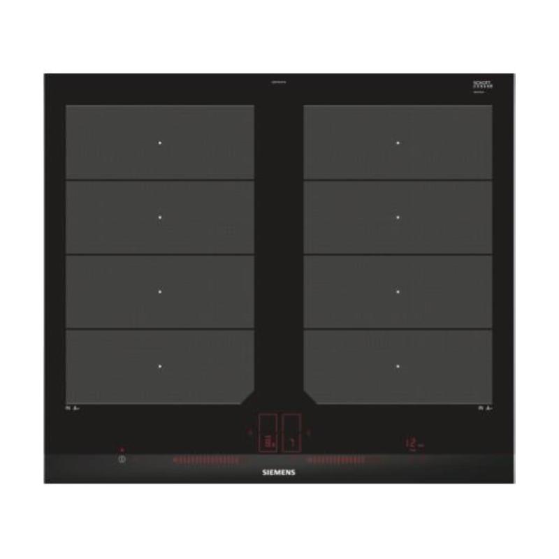 Siemens ex675lxc1e piano cottura nero, acciaio inossidabile da incasso piano cottura a induzione 4 fornello(i)