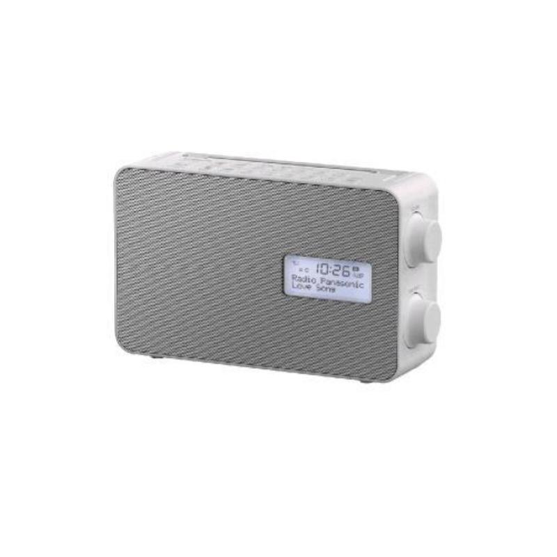 Panasonic rf-d30bteg-w radio digitale dab+ e musica bluetooth stazione di ricarica per smartphone bianco grigio