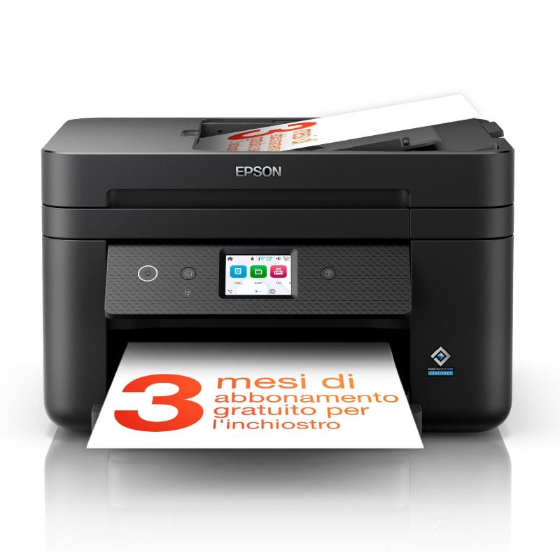 Epson workforce wf-2960dwf stampante multifunzione a4 getto d\`inchiostro (stampa, scansione, copia), display lcd 6.1 cm, adf,