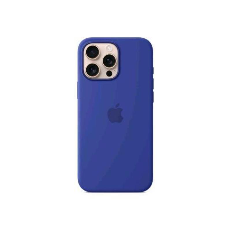 Apple iphone 16 pro max silicone case cover magsafe in silicone ultramarine blu