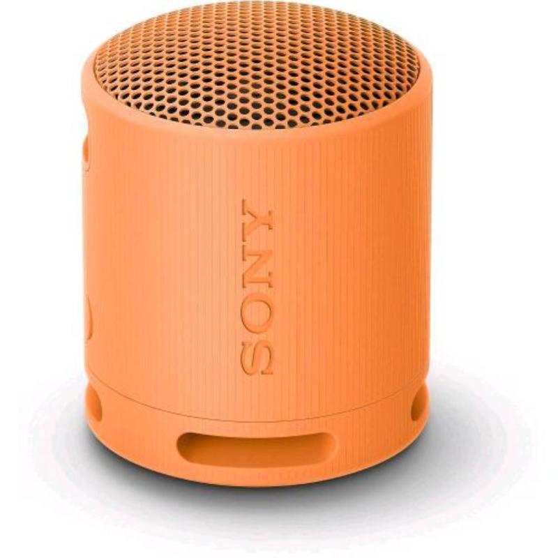 Sony srs-xb100 speaker wireless bluetooth portatile ip67 resistente acqua e polvere batteria da 16 ore cinturino versatile chiamate in vivavoce arancione