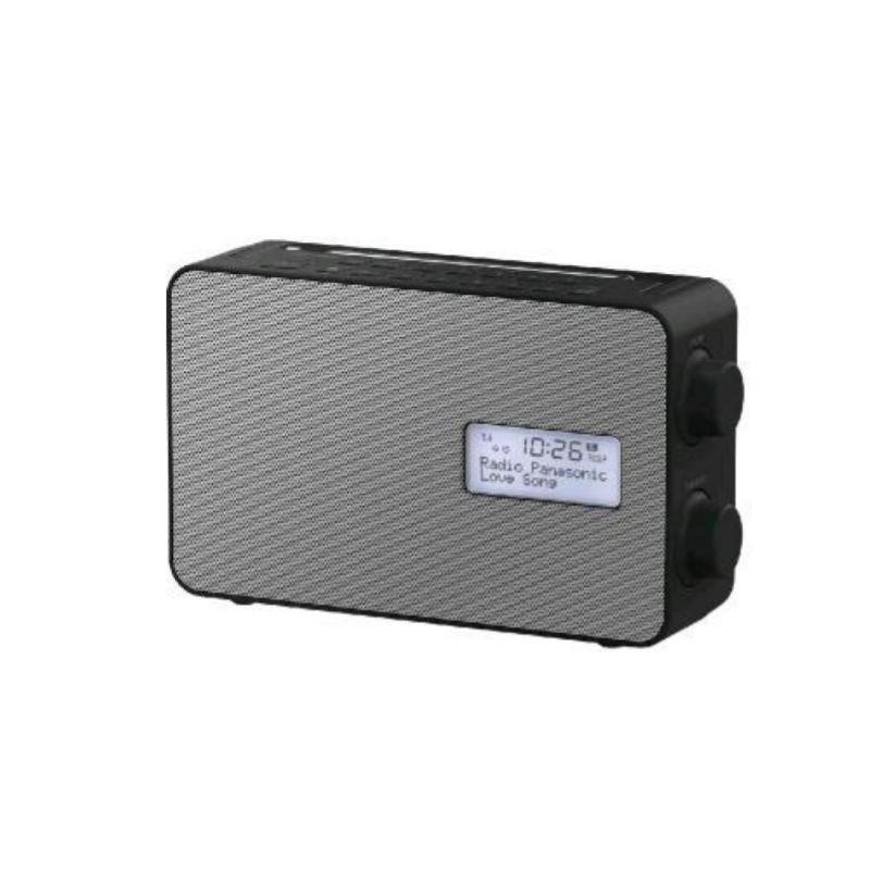 Panasonic rf-d30bteg-k radio digitale dab+ e musica bluetooth stazione di ricarica per smartphone nero grigio