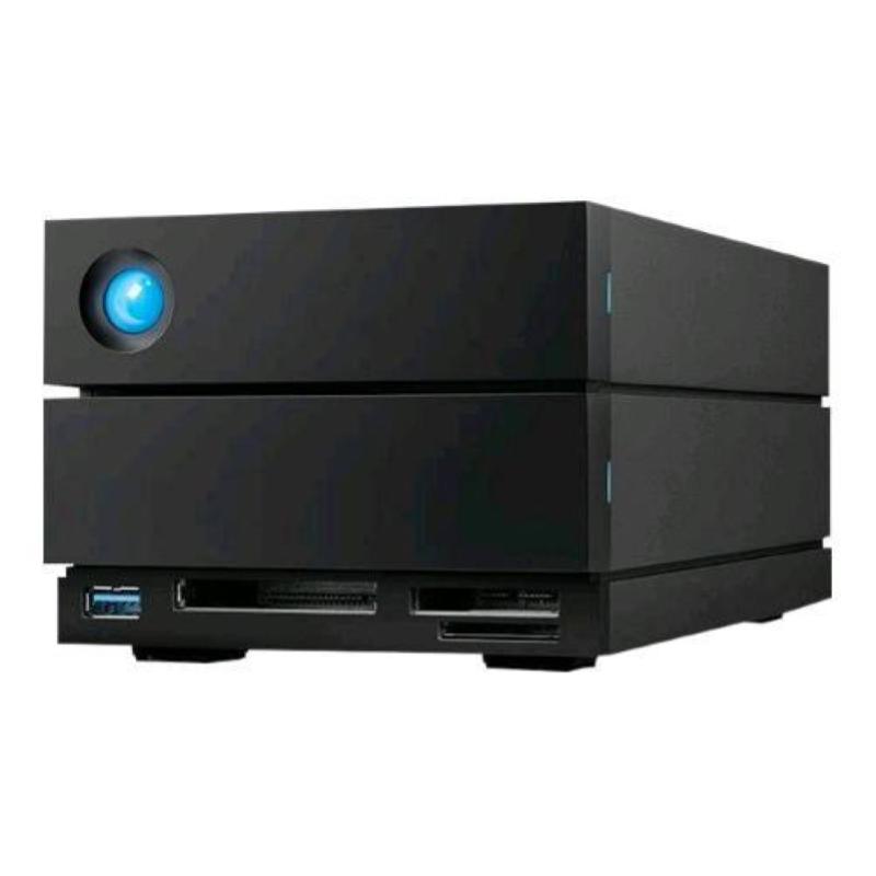 Lacie 2big dock v2 array 16 tb 2 bay hdd 2 x 8 tb thunderbolt 3, usb 3.2 gen 2 nero