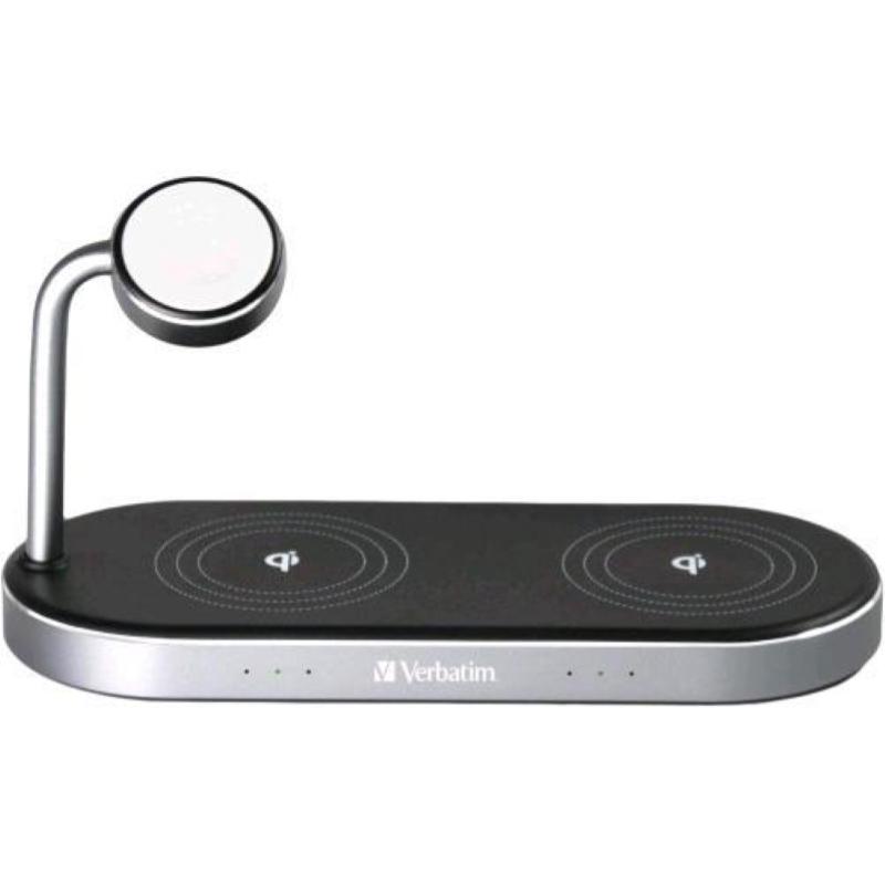 Verbatim apple & apple watch caricatore wireless qi dual 15 w