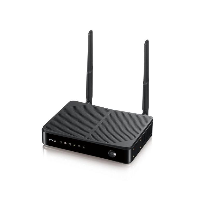Wireless router lte zyxel lte3301-plus-eu01v1f slot sim card 3g/lte cat6 dl fino a 300mbps 4p lan gbe ac1200