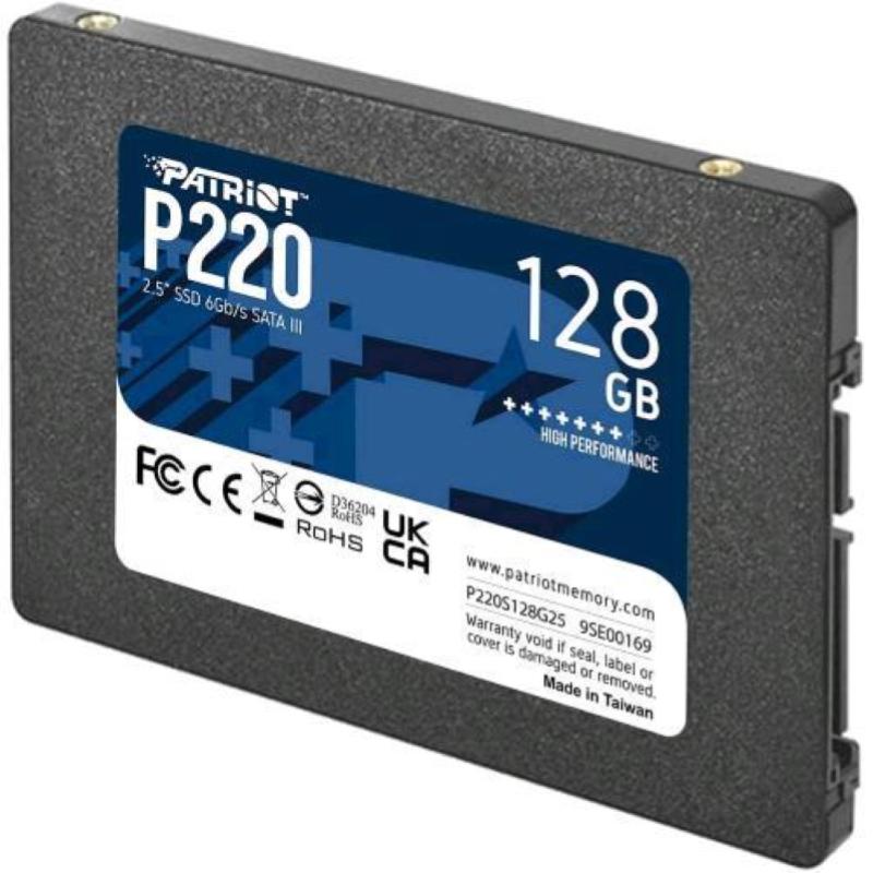 Patriot p220 ssd 128gb 2.5 sata iii read:550mb/write:480 mb/s