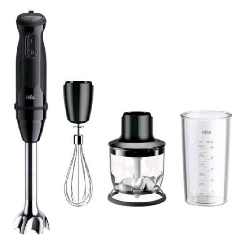 FRULLATORE AD IMMERSIONE BRAUN Multiquick 5 MQ50202M, 1000W, 21 velocità, con bicchiere graduato da 0,6l e tritatutto 350 ml