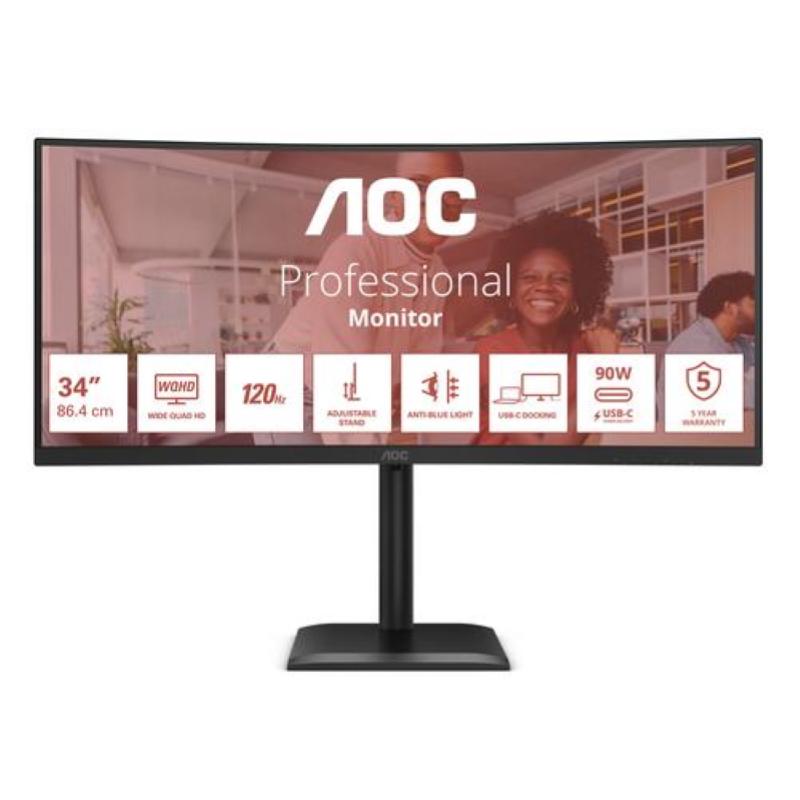 Aoc CU34E4C Monitor PC 34" Quad HD VA 120 Hz (Nero)