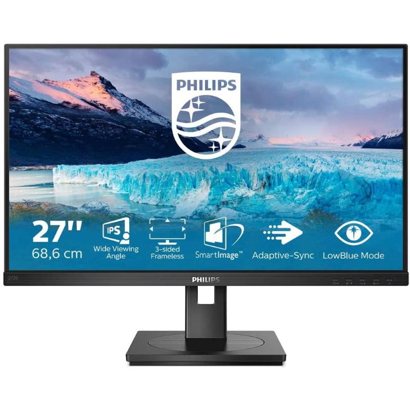 Philips monitor 27 led ips 16:9 fhd 4ms 250 cdm vga/dvi/dp/hdmi pivot multimediale