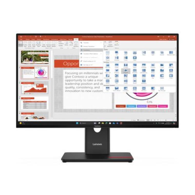 Lenovo monitor 27 led ips 16:9 fhd 6 ms 350 cdm, pivot, hdmi, multimediale t27-40