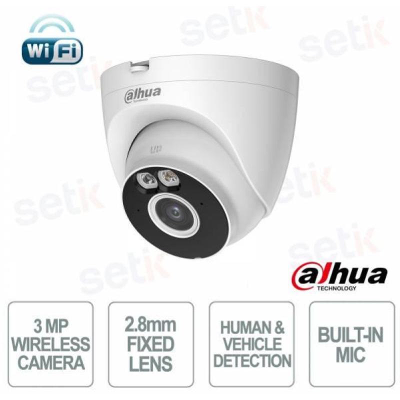 Dahua camera ip wifi pt 3mp 4mm-1.6 dome icr ir30 dualight sd 12vdc lan